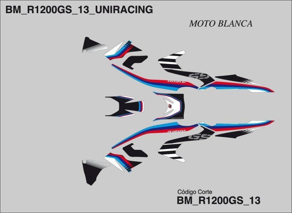 Kit adhesivos BMW R1200GS Lc by Uniracing