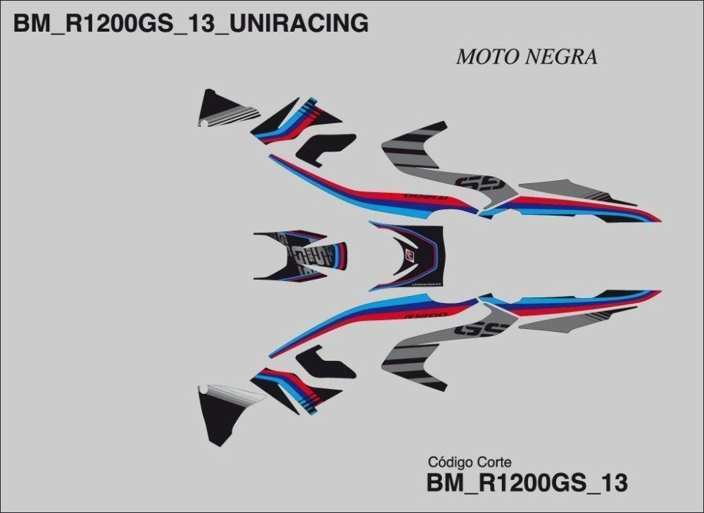 Kit adhesivos BMW R1200GS Lc by Uniracing