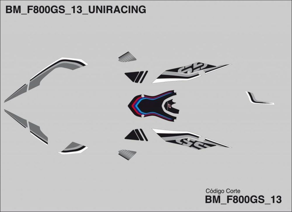 Kit adhesivos BMW F800GS by Uniracing - Imagen 2