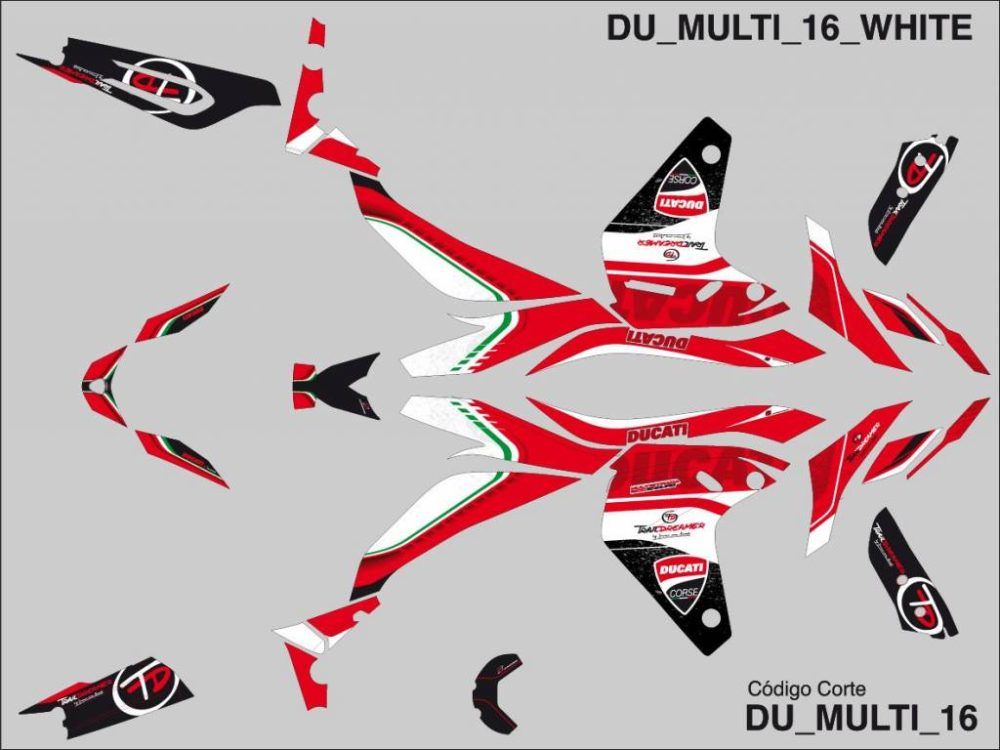 Kit adhesivos Ducati Multistrada 1200 enduro by Uniracing - Imagen 4