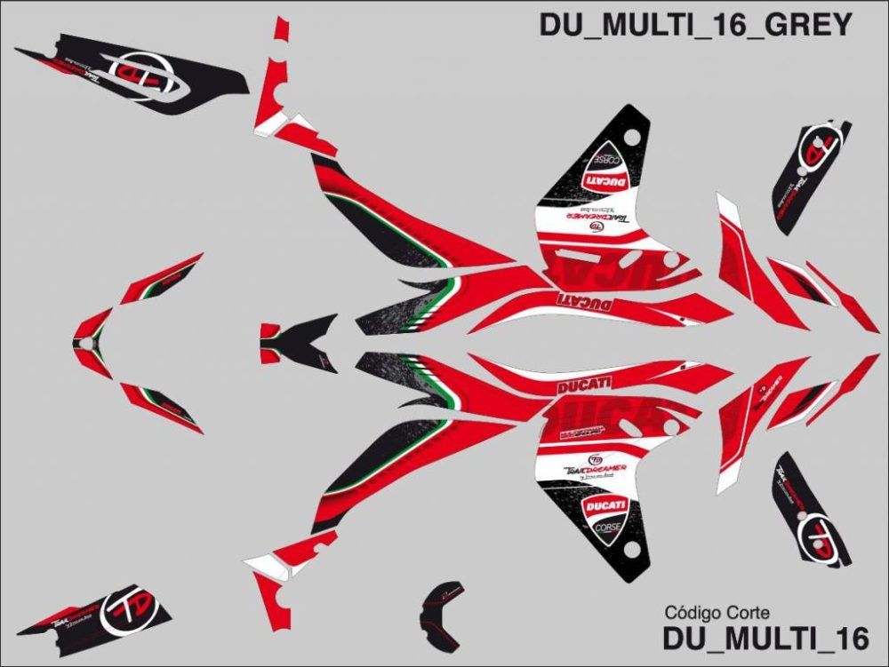 Kit adhesivos Ducati Multistrada 1200 enduro by Uniracing - Imagen 5
