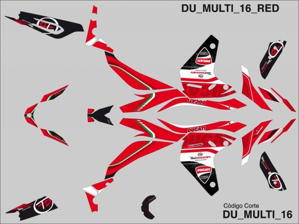 Kit adhesivos Ducati Multistrada 1200 enduro by Uniracing - Imagen 6