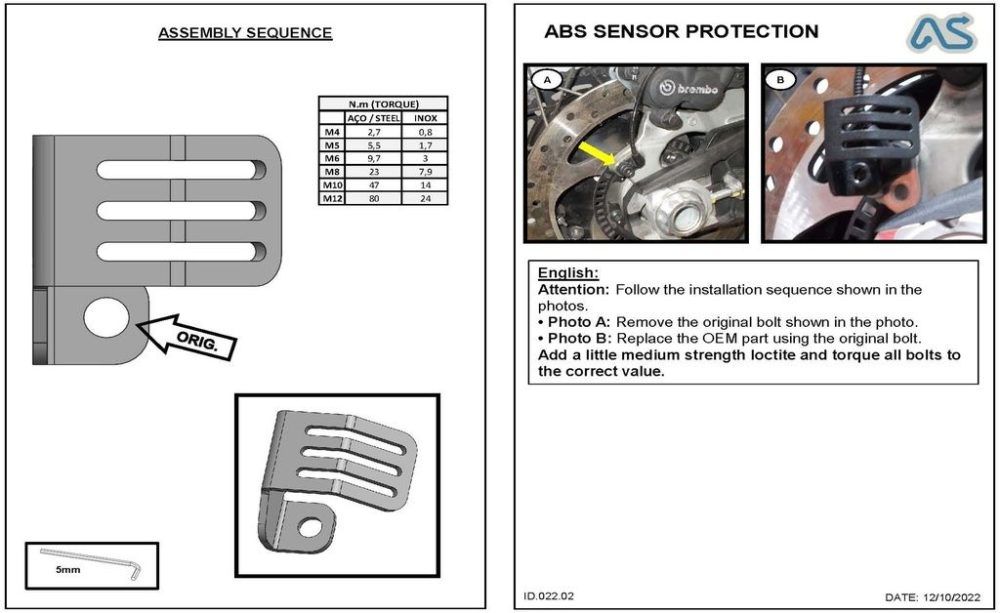 Protector sensor ABS trasero Ducati Desert X AS - Imagen 7